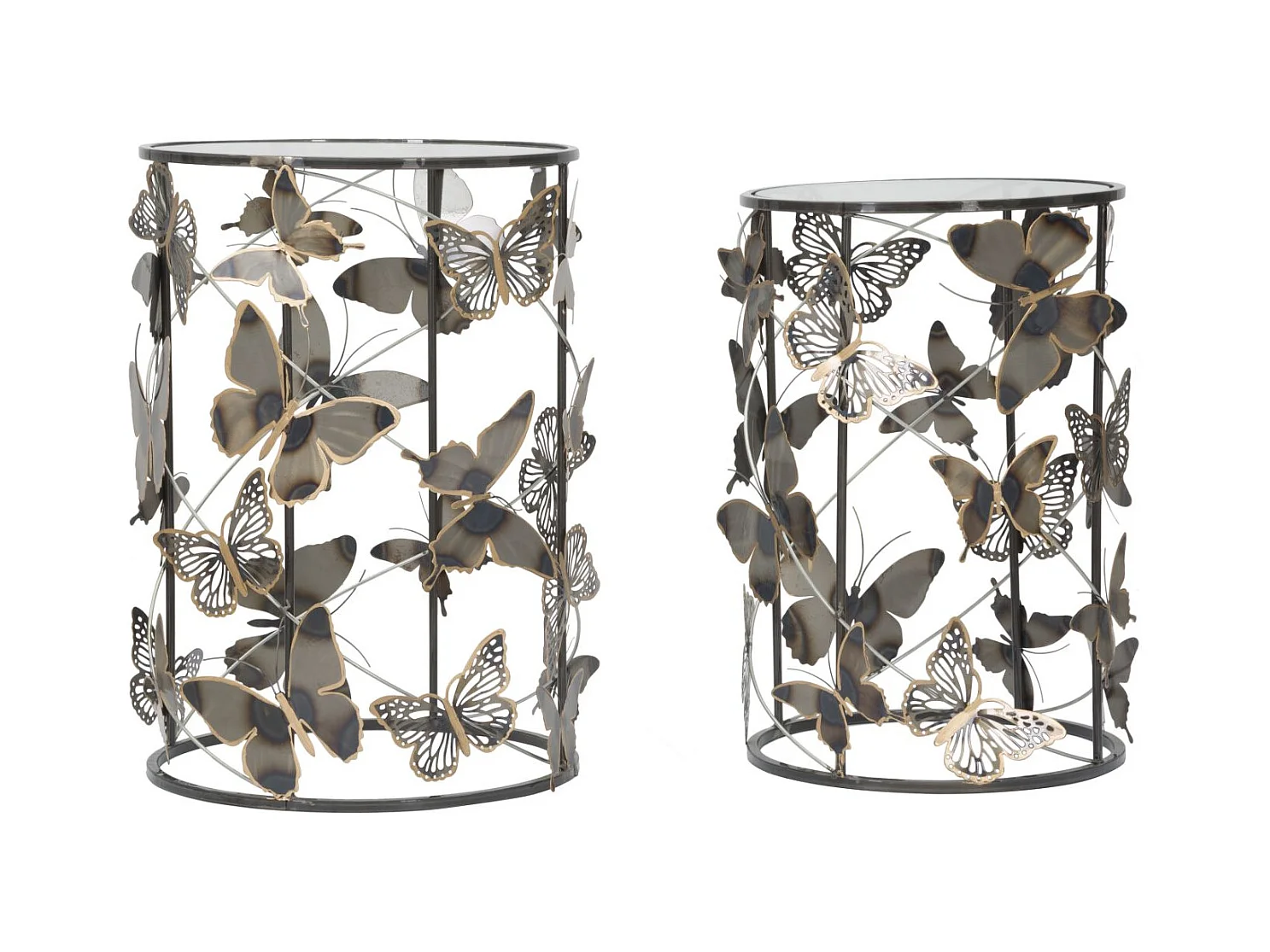Table d'Appoint Papillon 34, Multicouleur, 41,3x41,3x55 cm, Epikasa