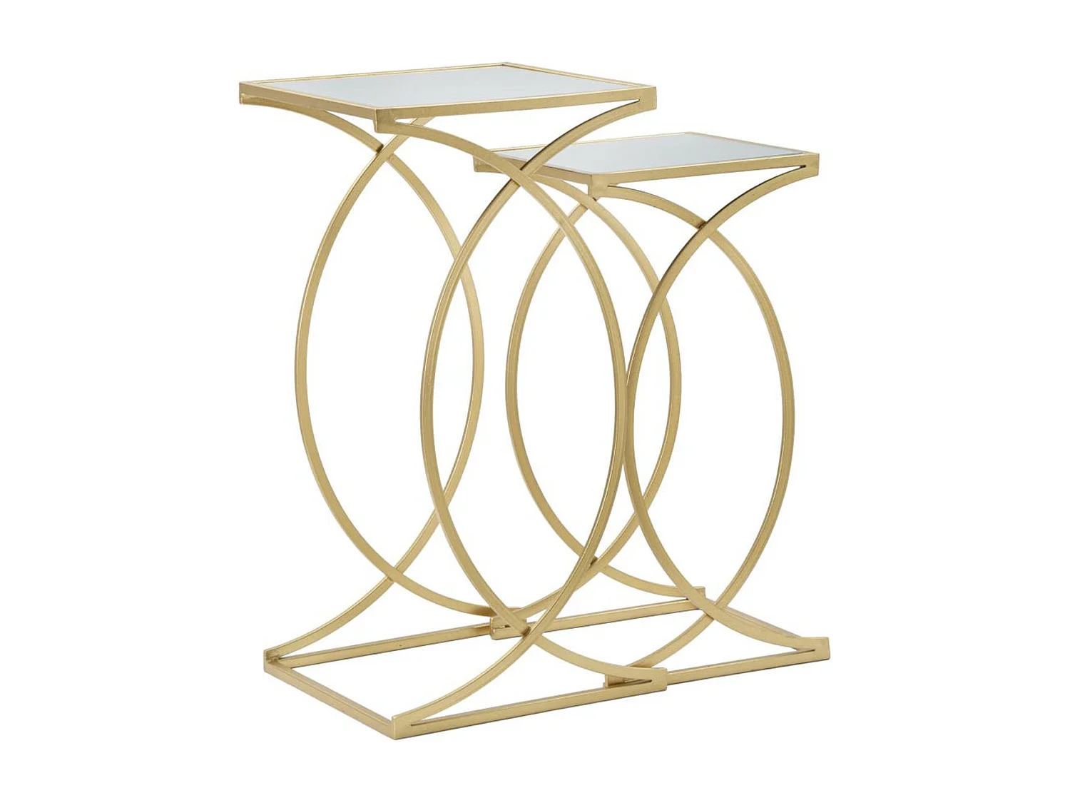 Table d'Appoint MF541, Or, 35x35x70 cm, Seven Design