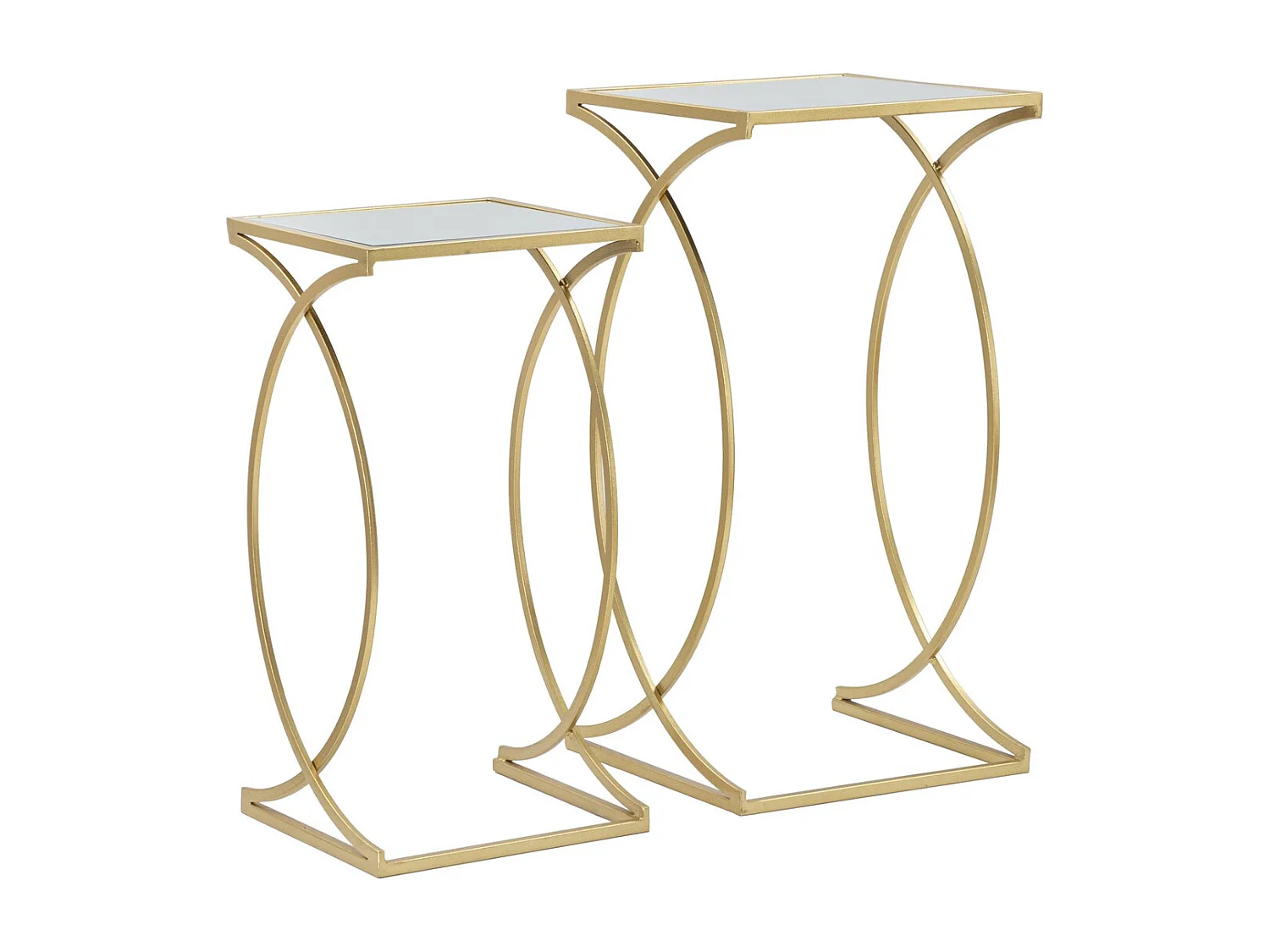 Table d'Appoint MF541, Or, 35x35x70 cm, Seven Design