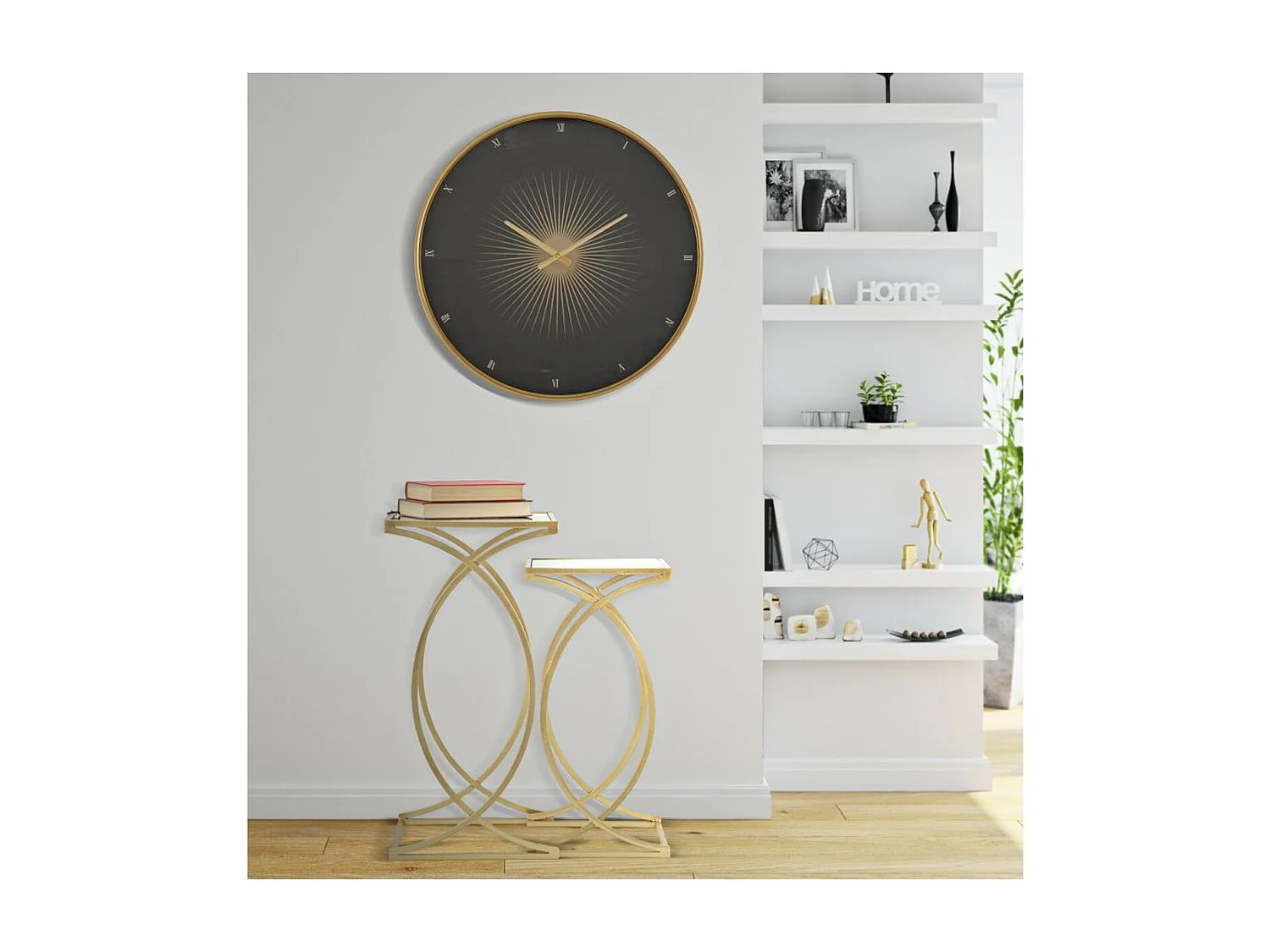 Table d'Appoint MF541, Or, 35x35x70 cm, Seven Design