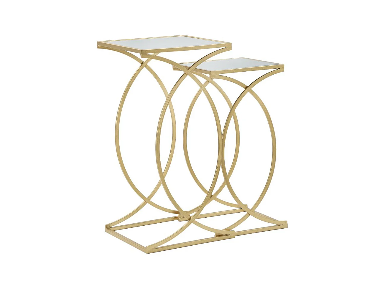 Table d'Appoint MF541, Or, 35x35x70 cm, Epikasa