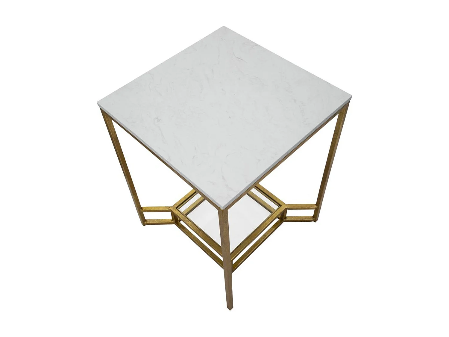 Table d'Appoint MF536, Or, 47x47x60 cm, Seven Design
