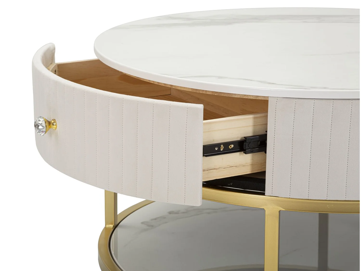 Koffietafel MF529, Wit, 75x75x36 cm, Epikasa