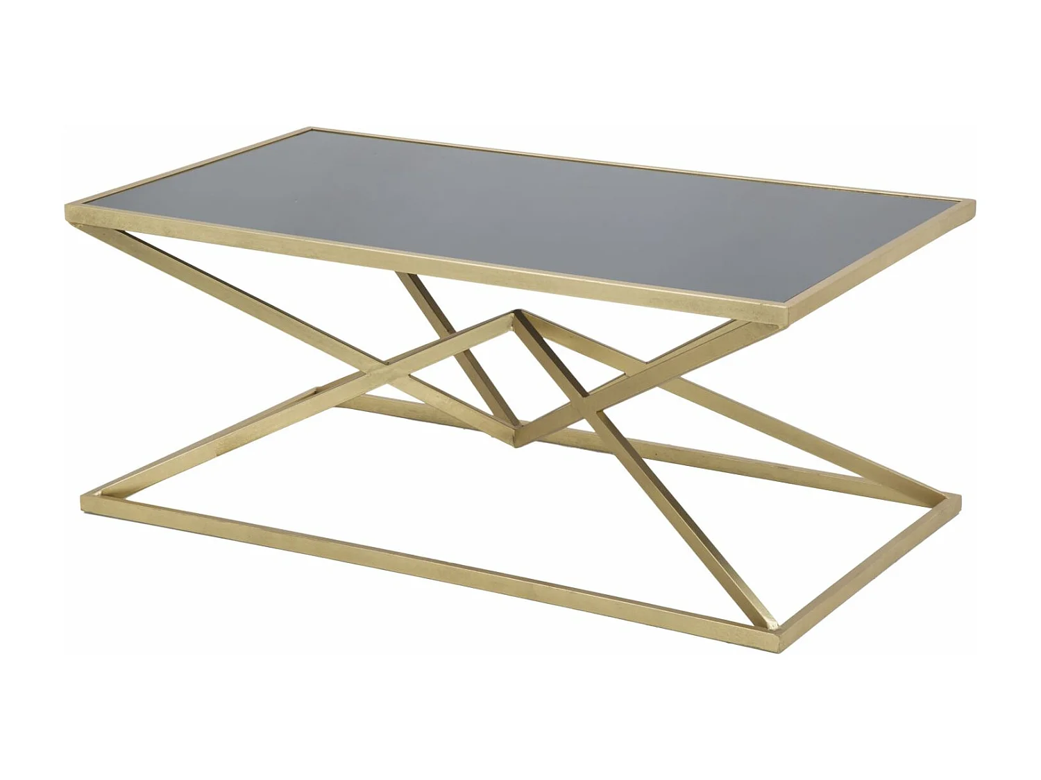 Table Basse Triangles, Noir, 110x60x45 cm, Epikasa
