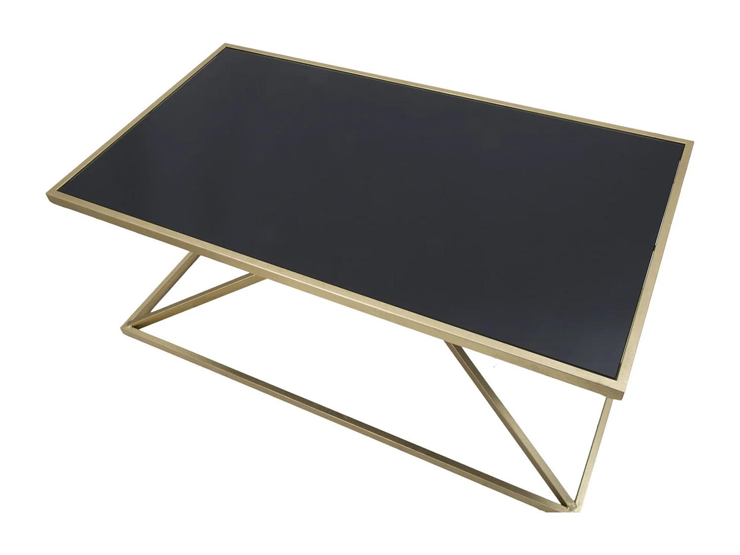 Table Basse Triangles, Noir, 110x60x45 cm, Epikasa