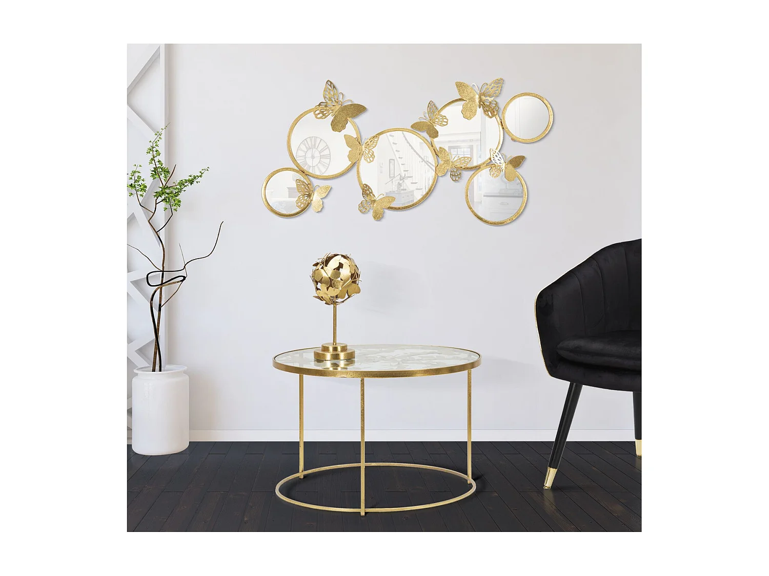 Table d'Appoint MF559, Or, 60x60x40,5 cm, Seven Design