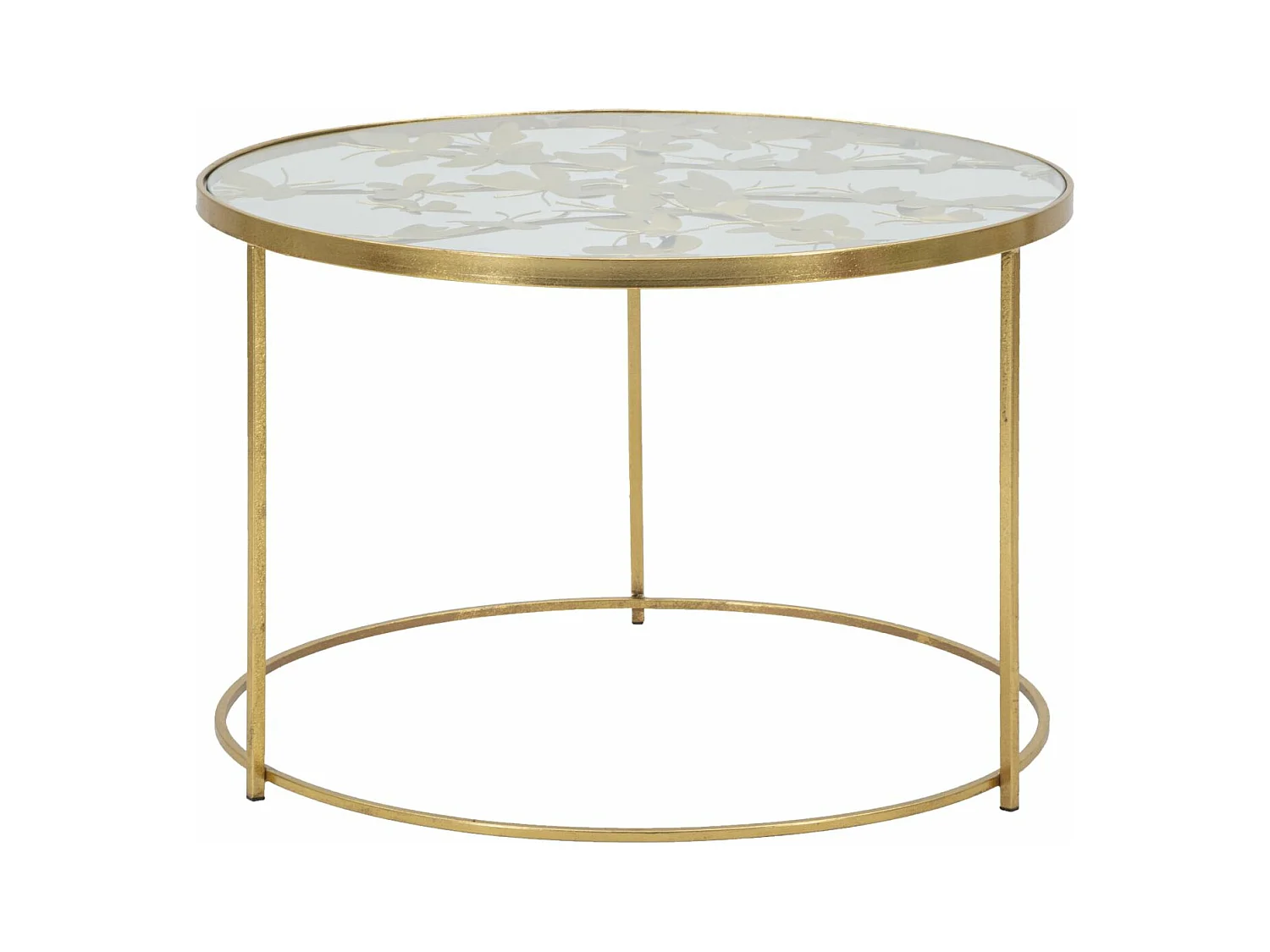 Table d'Appoint MF559, Or, 60x60x40,5 cm, Epikasa