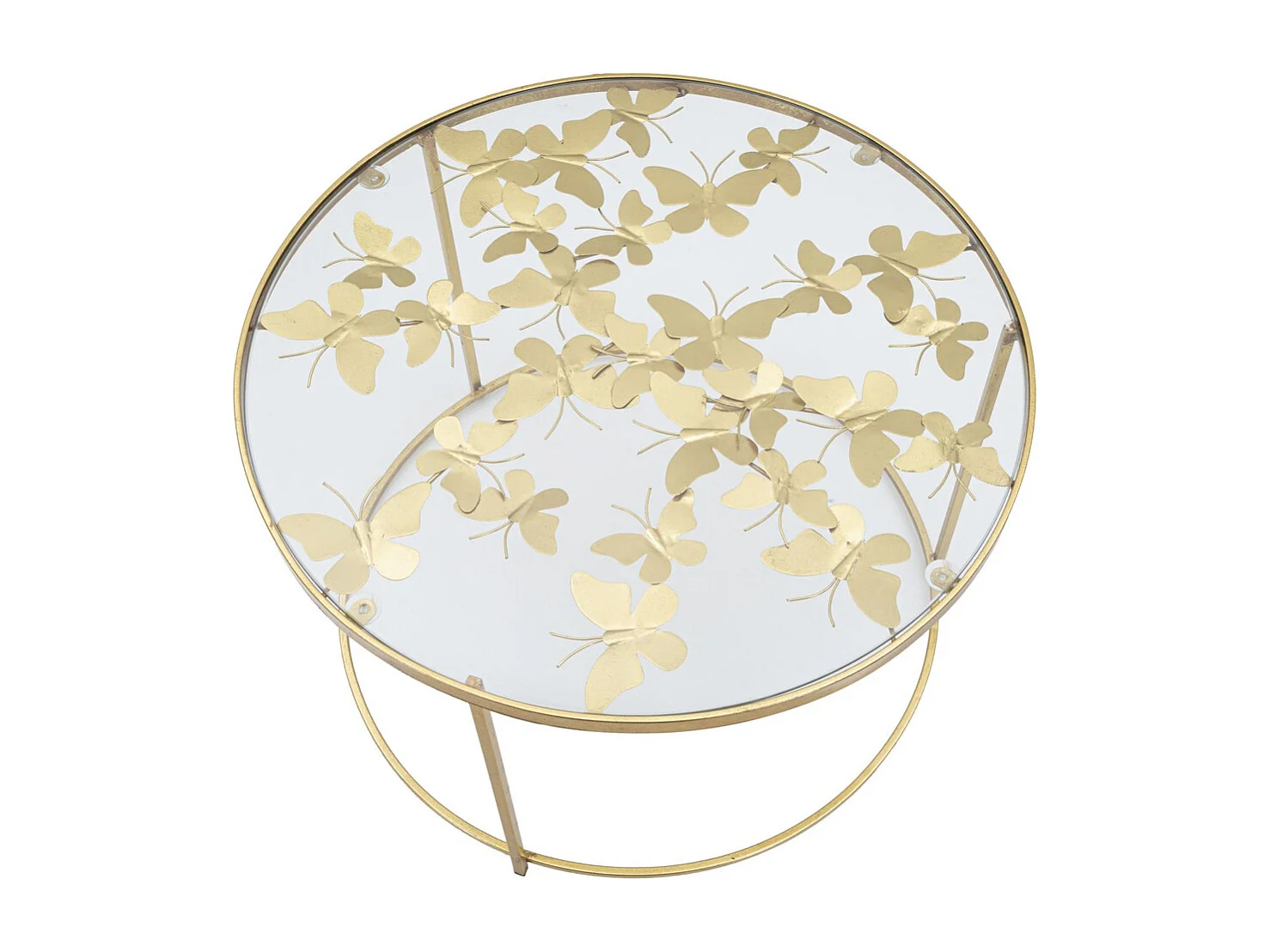 Koffietafel MF559, Goud, 60x60x40,5 cm, Seven Design