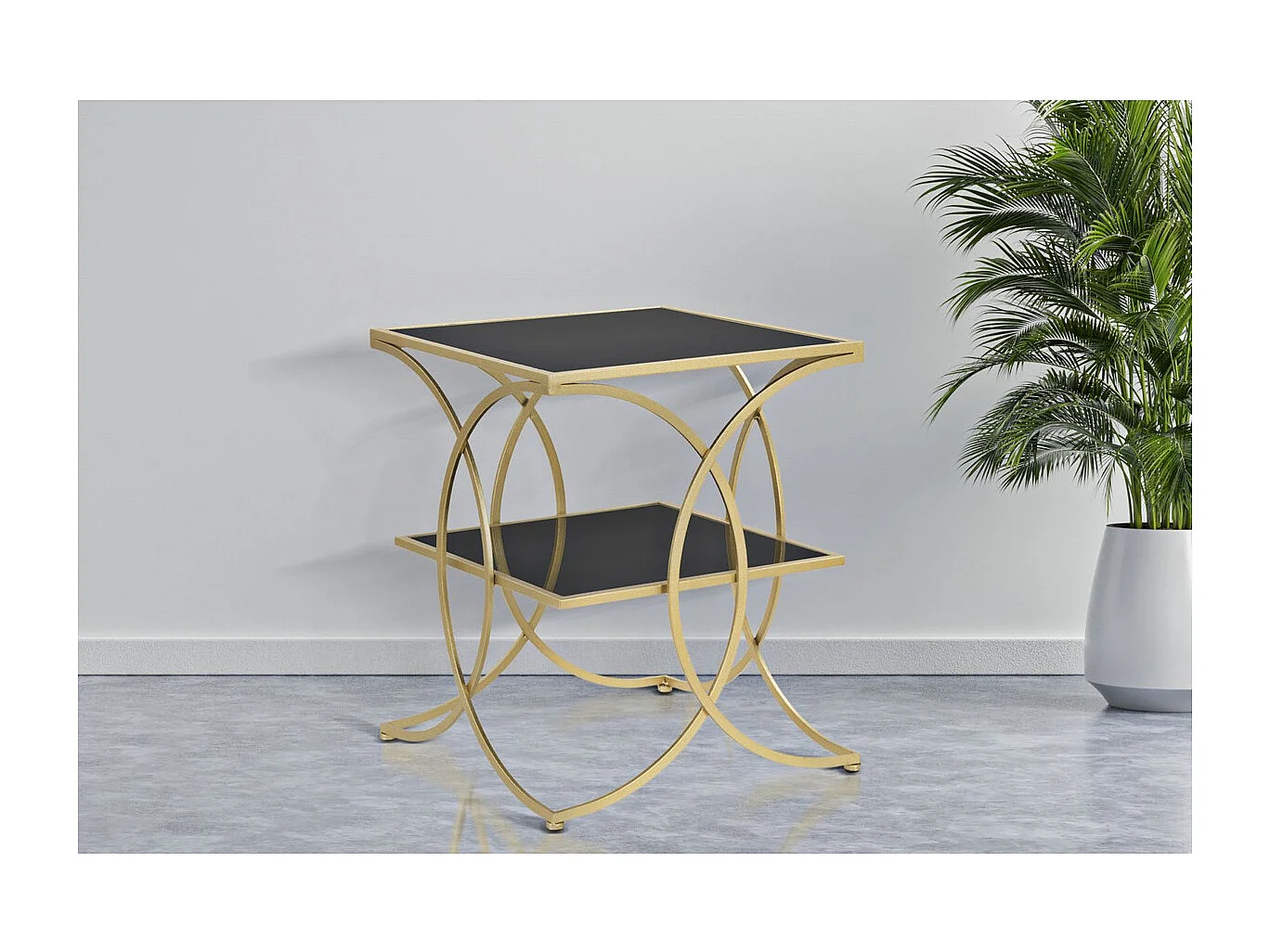 Table d'Appoint MF538, Or, 45x45x55 cm, Seven Design