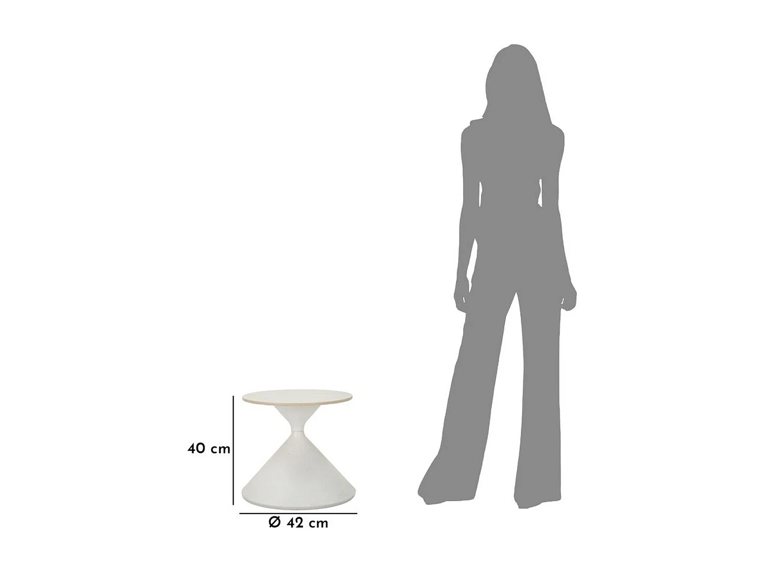 Table d'Appoint MF528, Blanc, 45x45x39 cm, Seven Design