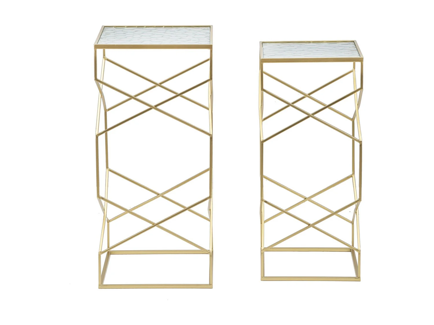 Table d'Appoint MF565, Or, 31,5x31,5x68 cm, Seven Design