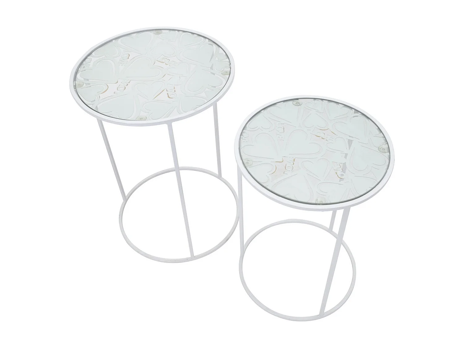 Table d'Appoint MF556, Blanc, 43x43x60 cm, Seven Design
