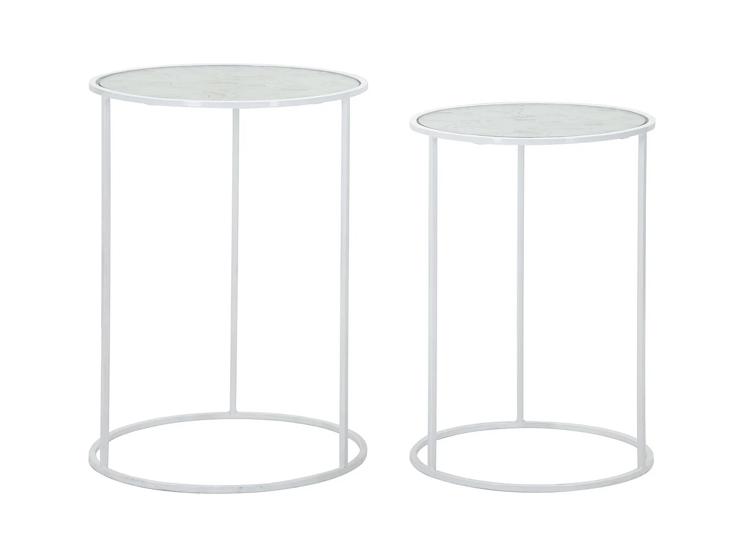 Table d'Appoint MF556, Blanc, 43x43x60 cm, Epikasa