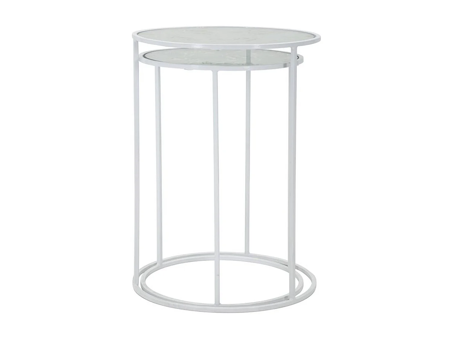 Mesa de Centro MF556, Branco, 43x43x60 cm, Seven Design
