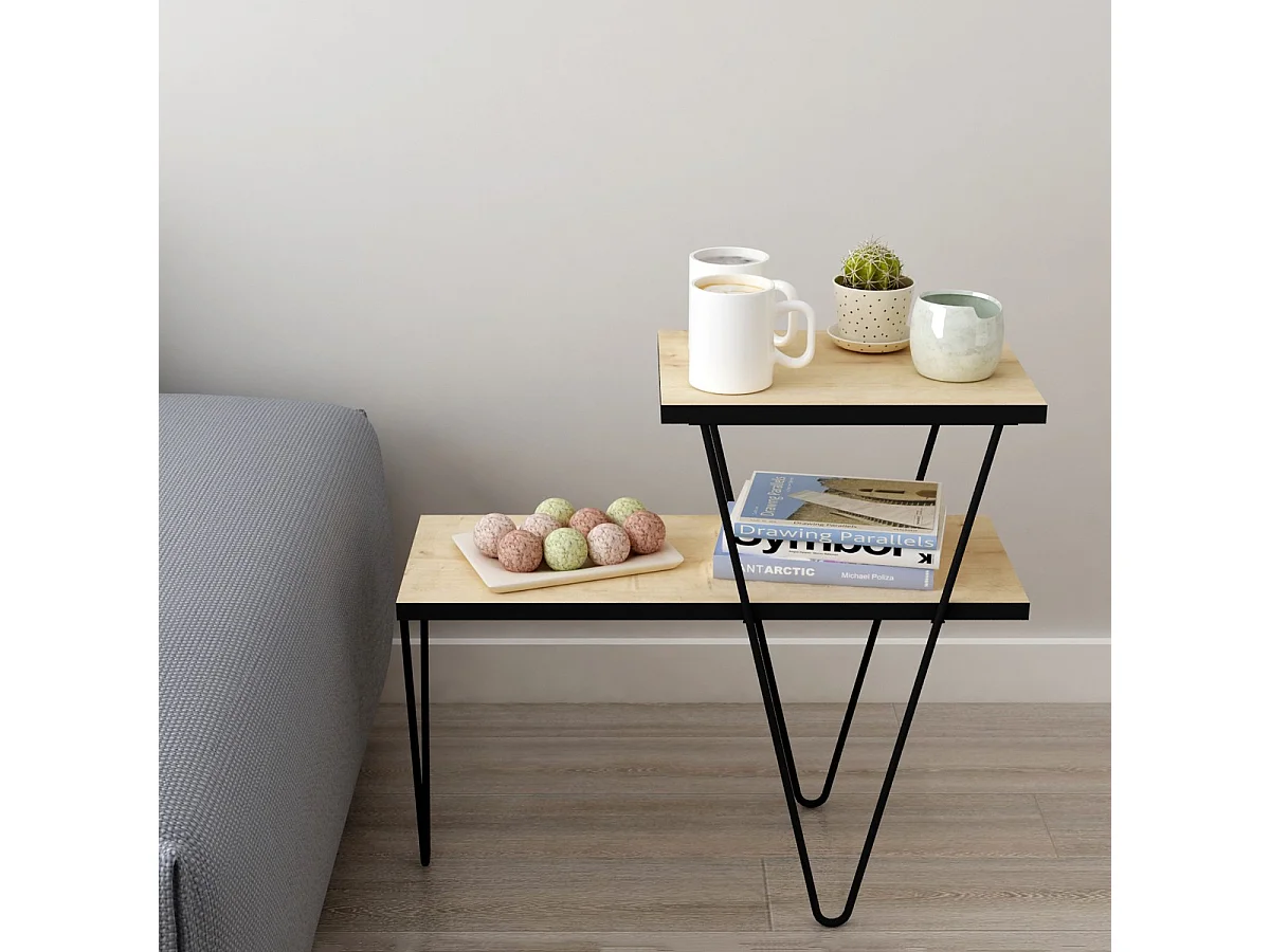 Table Basse Toros, Marron, 60x25x55 cm, Epikasa