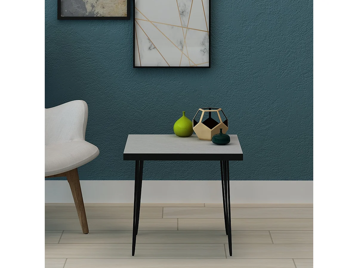 Mesa de Centro Foster, Cinzento, 40x40x43 cm, Epikasa