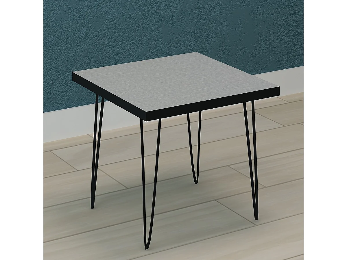 Mesa de Centro Foster, Cinzento, 40x40x43 cm, Epikasa