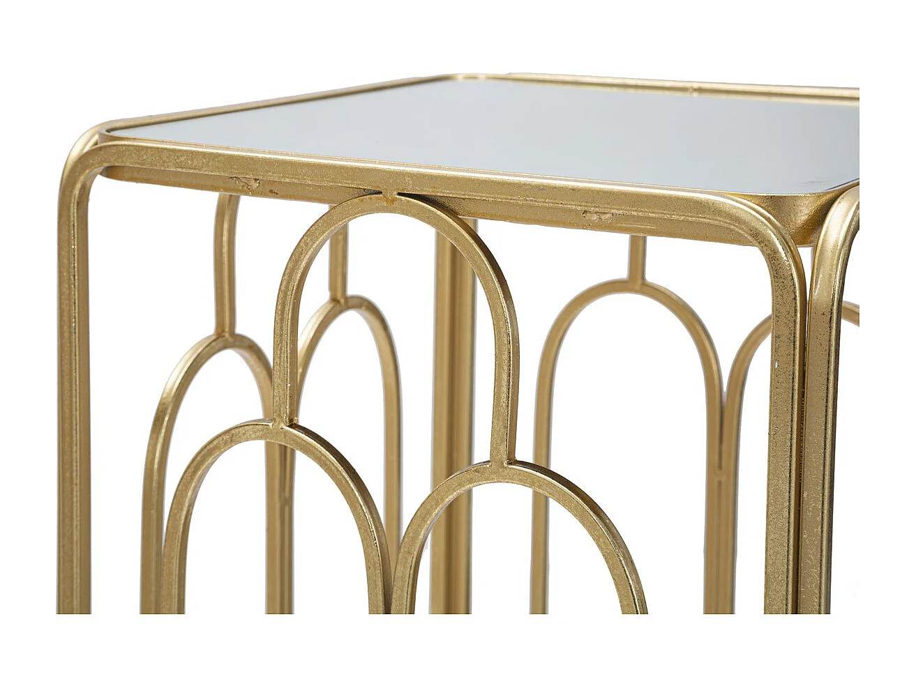Table d'Appoint MF558, Or, 35x35x70 cm, Seven Design