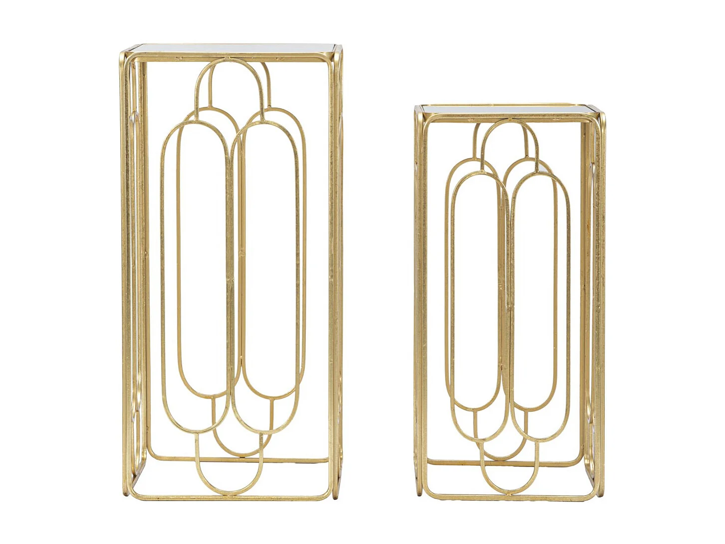 Table d'Appoint MF558, Or, 35x35x70 cm, Seven Design