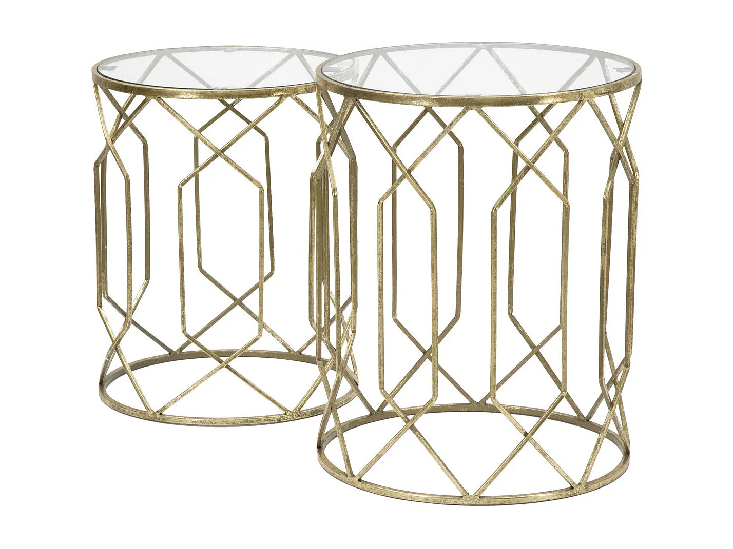 Table d'Appoint MF561, Or, 42x42x53 cm, Seven Design