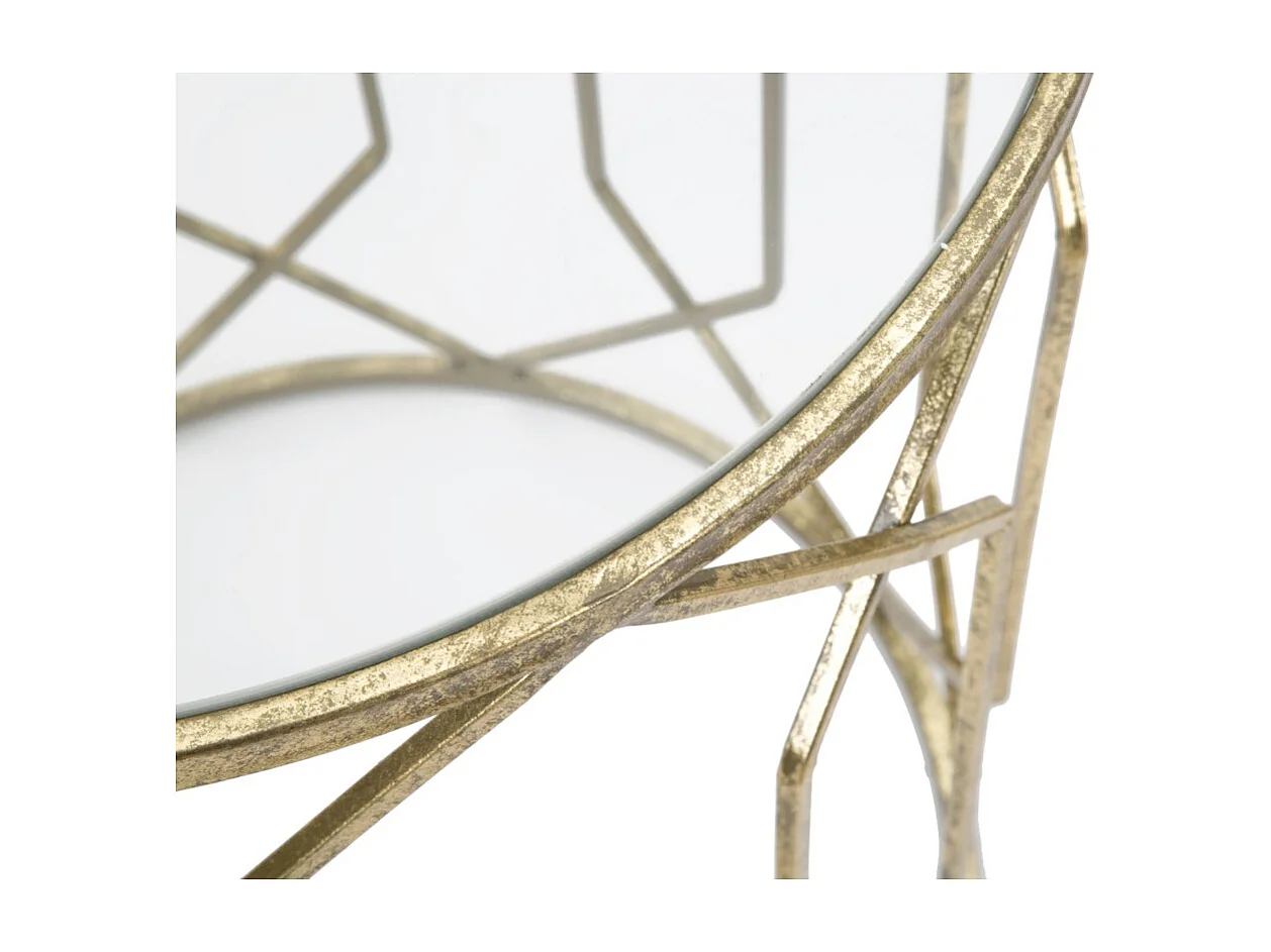 Table d'Appoint MF561, Or, 42x42x53 cm, Seven Design