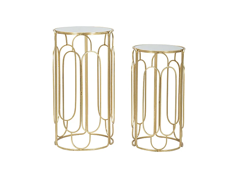 Table d'Appoint MF555, Or, 36,5x36,5x70 cm, Seven Design