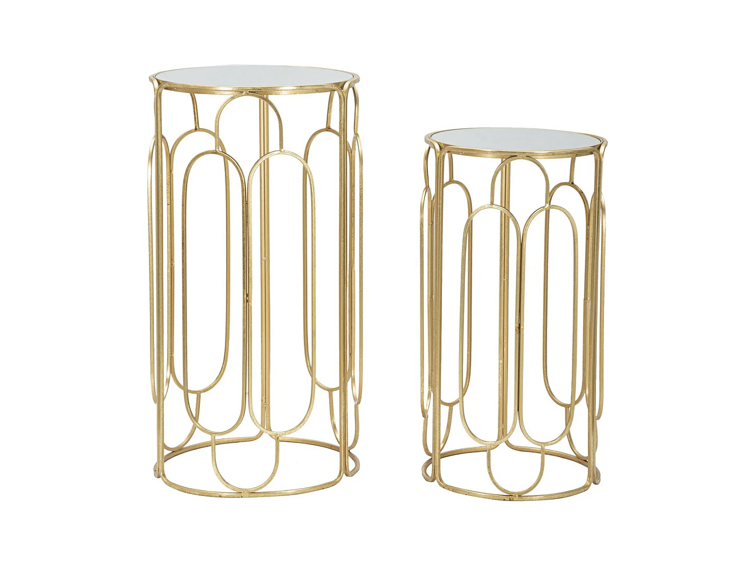 Table d'Appoint MF555, Or, 36,5x36,5x70 cm, Seven Design