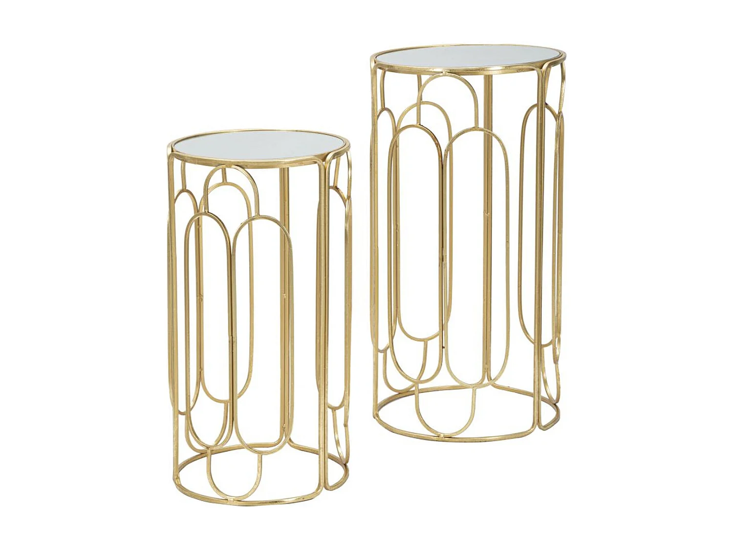 Table d'Appoint MF555, Or, 36,5x36,5x70 cm, Seven Design