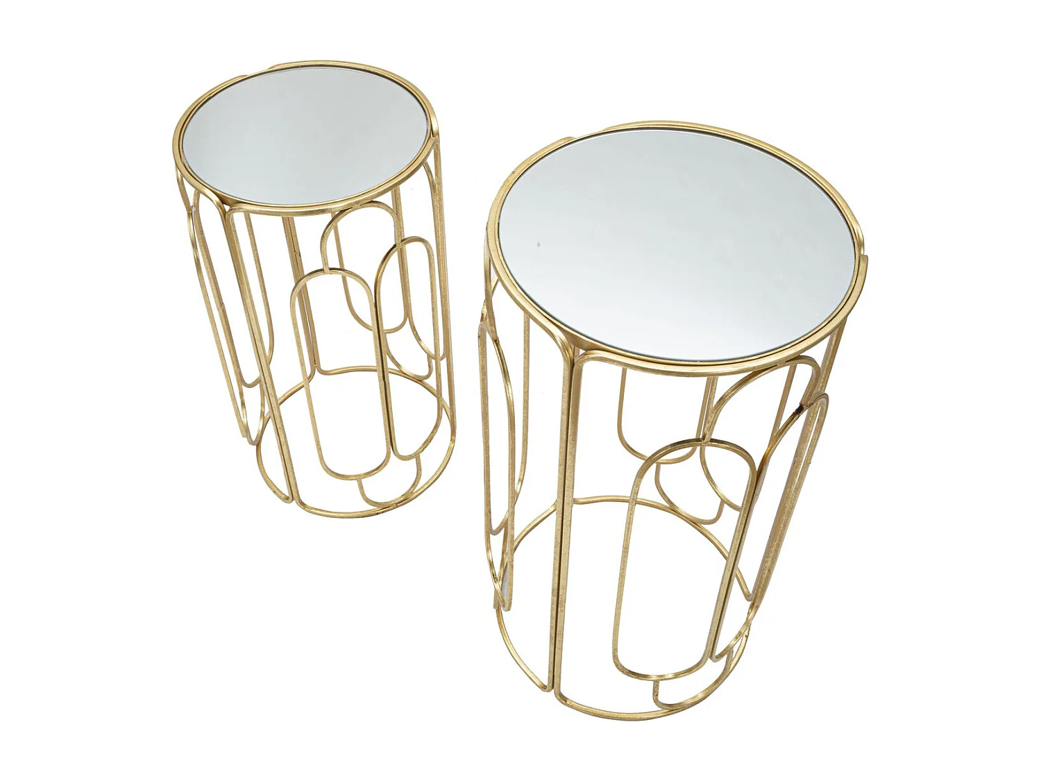 Table d'Appoint MF555, Or, 36,5x36,5x70 cm, Seven Design