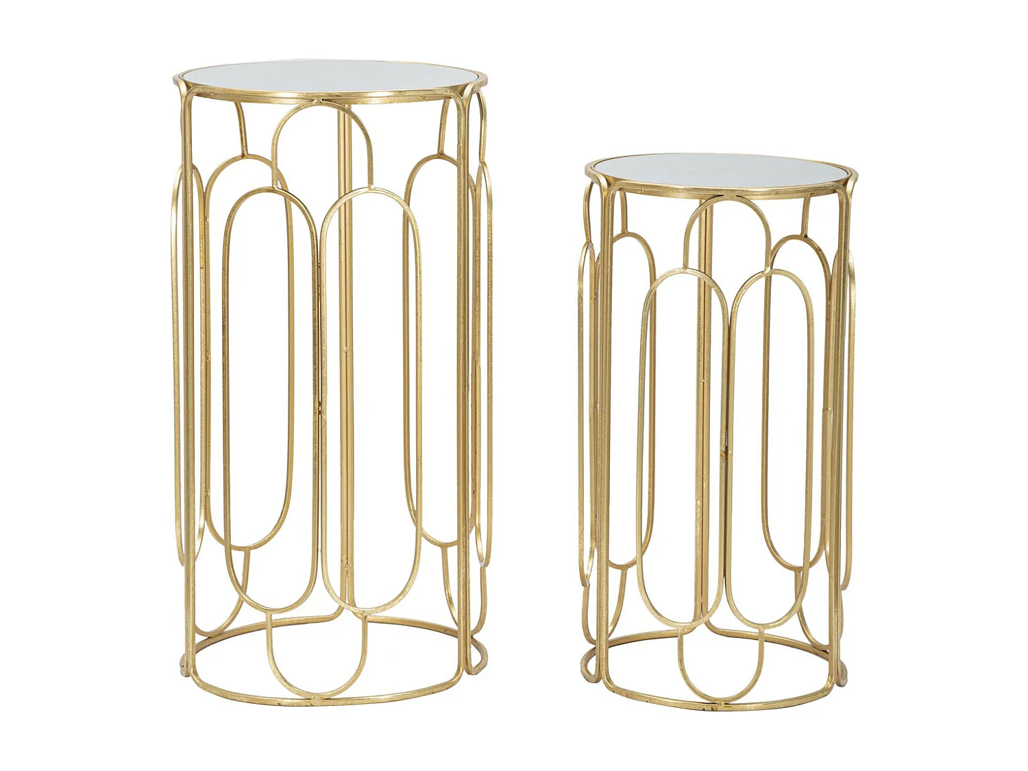 Mesa de Centro MF555, Oro, 36,5x36,5x70 cm, Seven Design