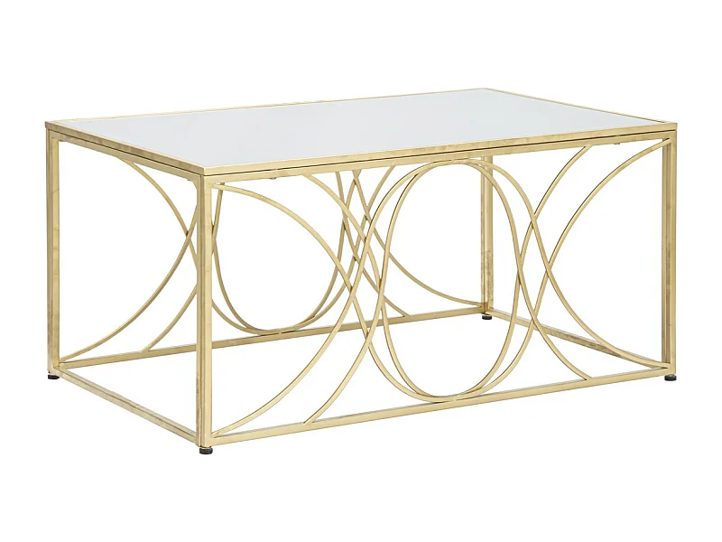 Table d'Appoint MF552, Or, 90x60x45 cm, Seven Design
