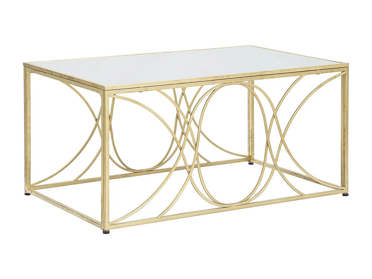 Table d'Appoint MF552, Or, 90x60x45 cm, Seven Design