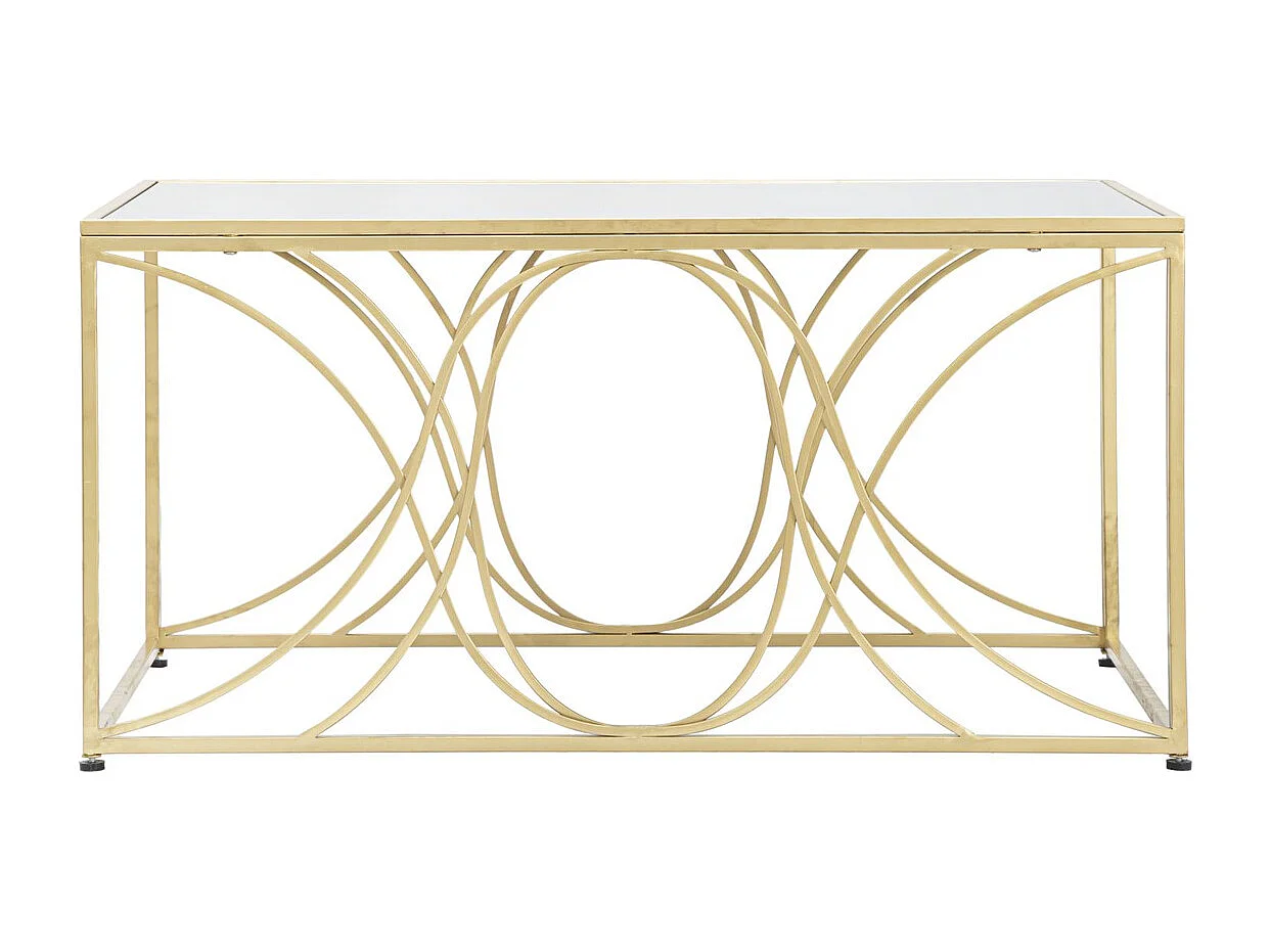 Table d'Appoint MF552, Or, 90x60x45 cm, Seven Design