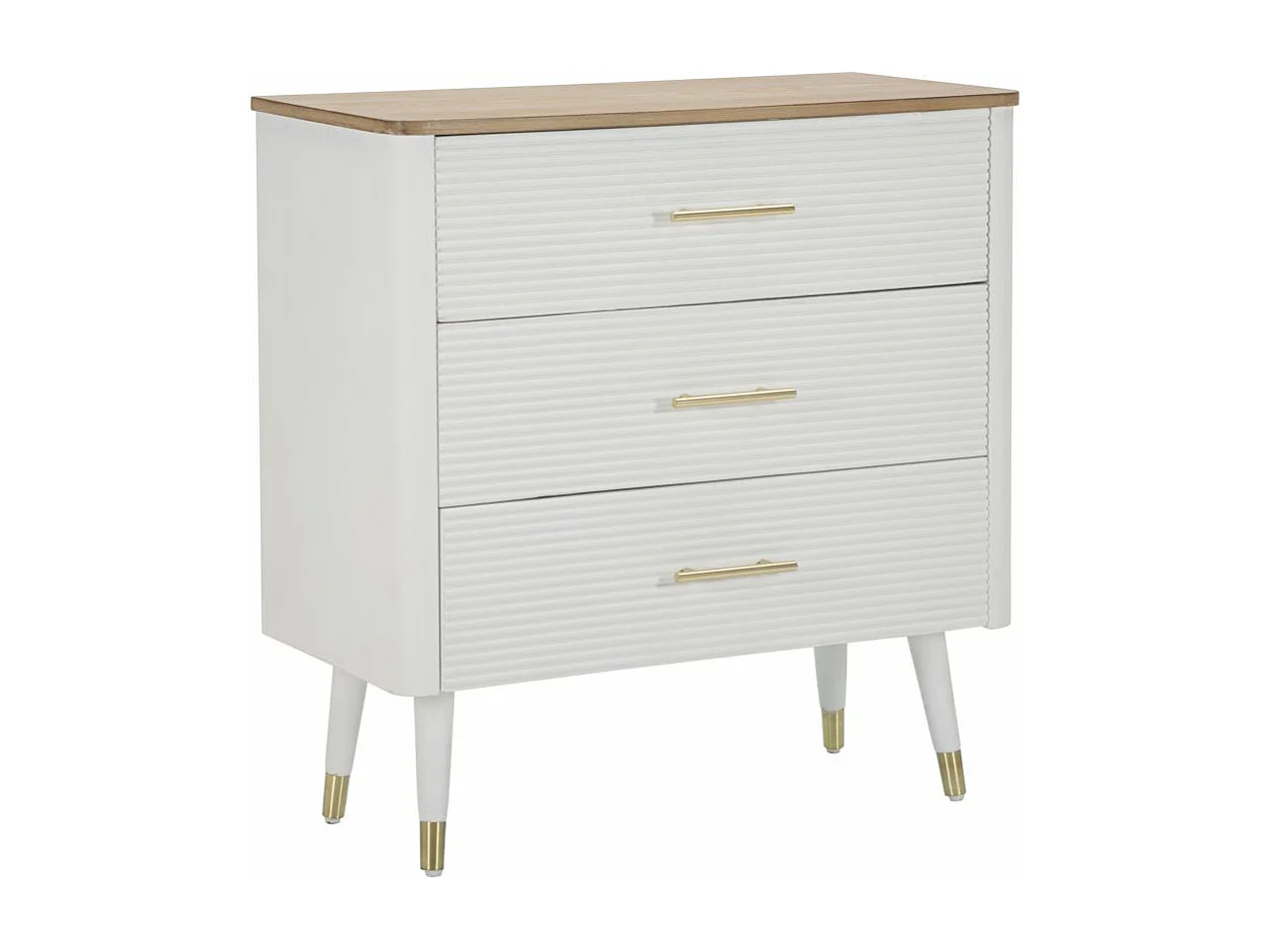 Cassettiera MF8, Bianco, 78x37x80 cm, Seven Design