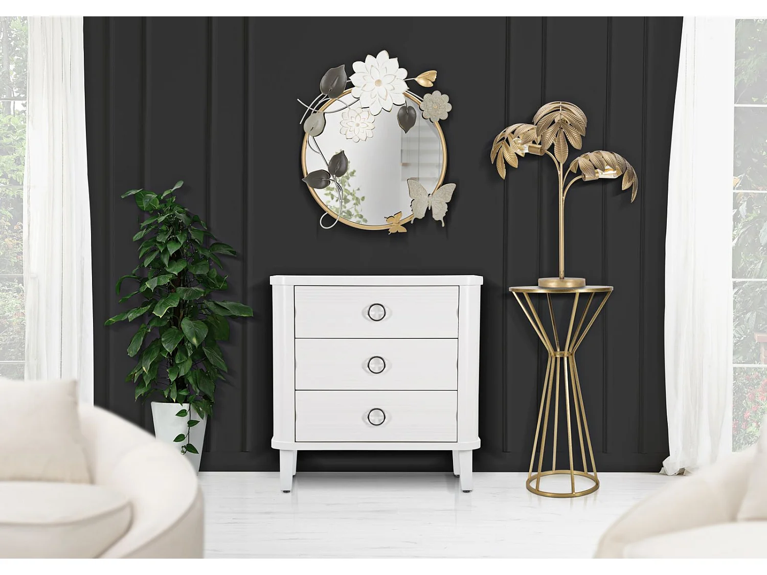 Cassettiera MF7, Bianco, 81x40x84 cm, Seven Design