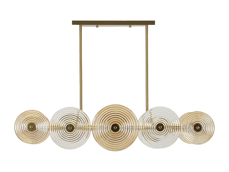 Lampa Wisząca MF85, Złoto, 116x27x79 cm, Seven Design