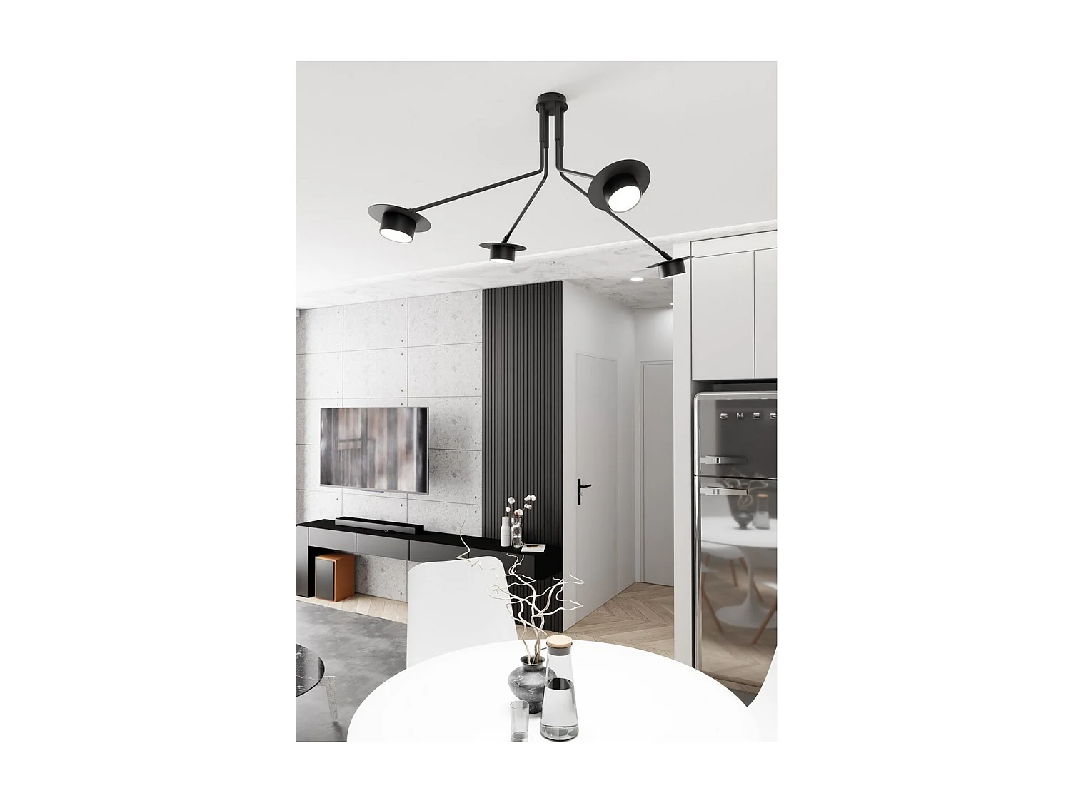 Suspension Mizu, Noir, 100x45x100 cm, Seven Design
