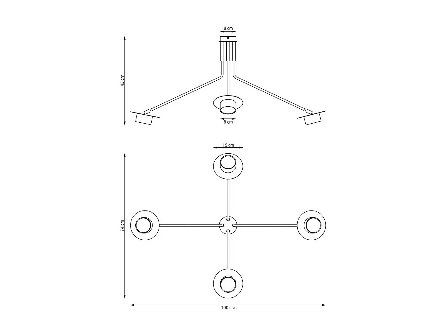 Suspension Mizu, Noir, 100x45x100 cm, Seven Design
