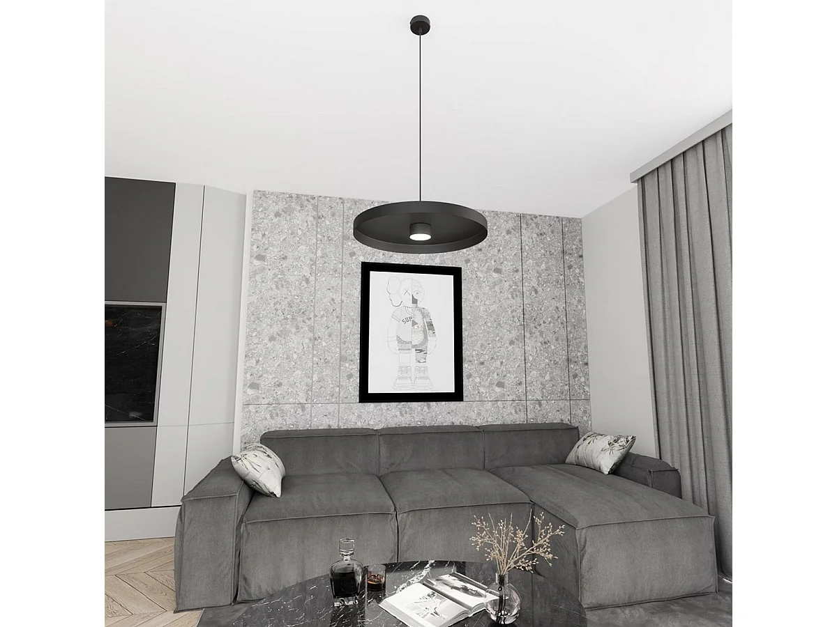 Suspension Solis, Noir, 50x140x50 cm, Epikasa