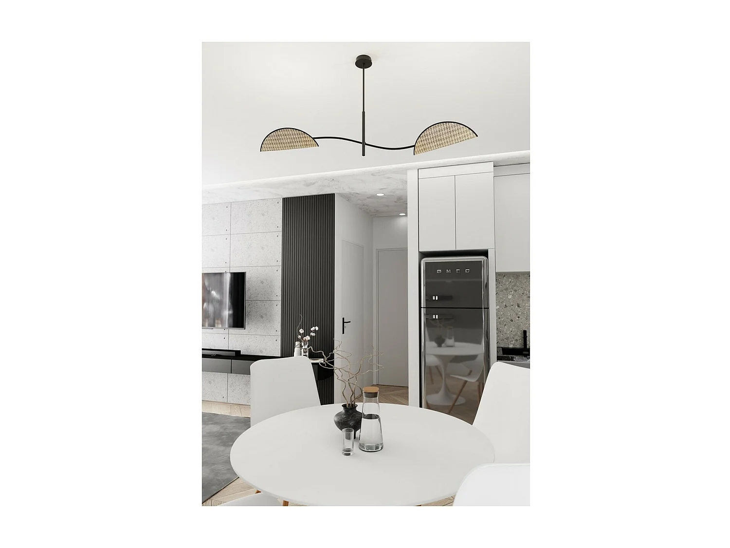 Suspension Lotus, Beige, 105x54x18 cm, Seven Design