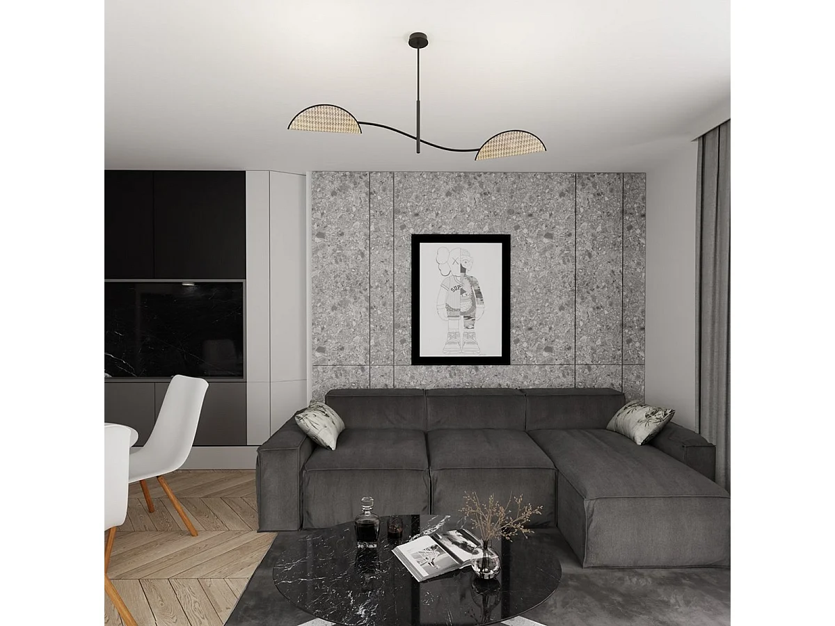 Suspension Lotus, Beige, 105x54x18 cm, Seven Design