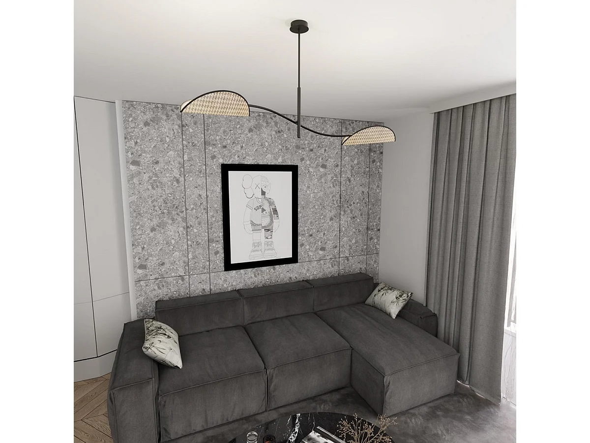 Suspension Lotus, Beige, 105x54x18 cm, Seven Design