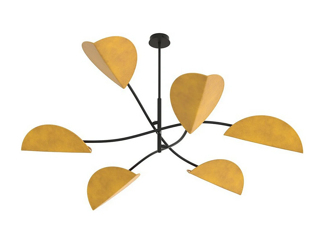 Lampada a Sospensione Lotus 7, Arancione, 105x59x105 cm, Seven Design