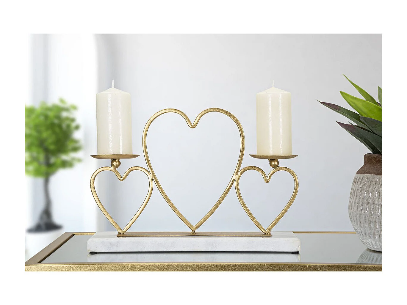 Bougeoir MF338, Or, 30x9x20 cm, Seven Design