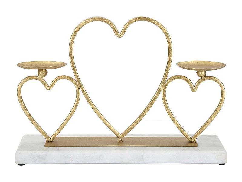 Świecznik MF338, Złoto, 30x9x20 cm, Seven Design