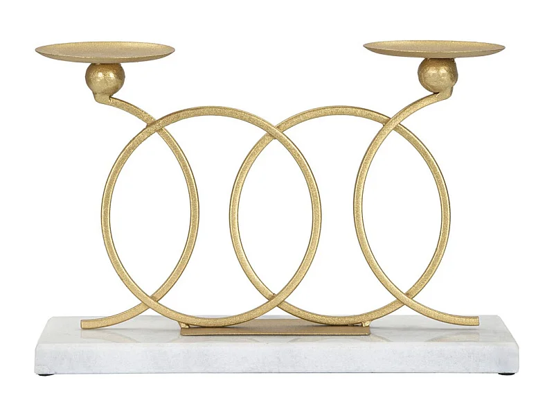 Suporte de Velas MF339, Ouro, 30x9x20 cm, Seven Design