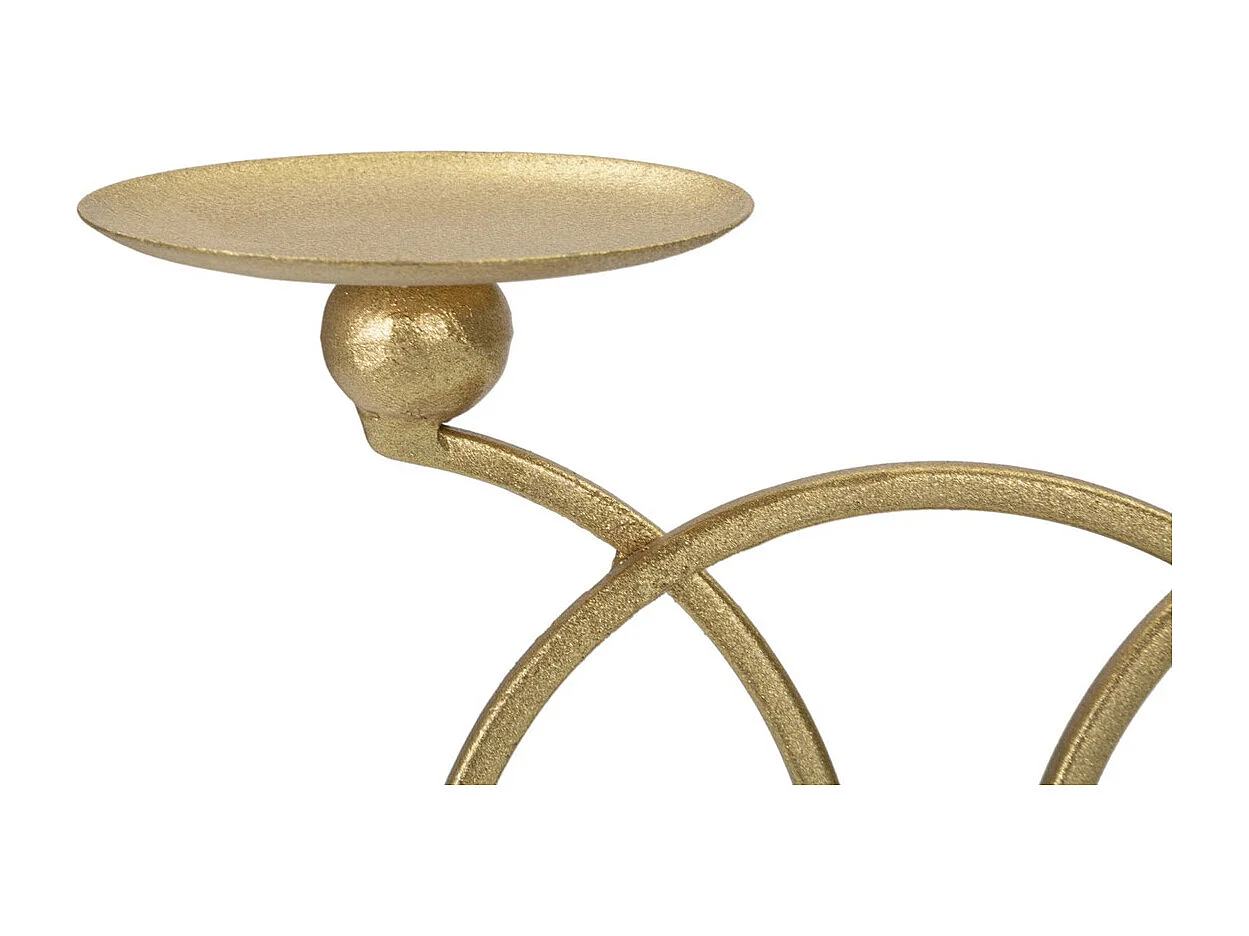 Świecznik MF339, Złoto, 30x9x20 cm, Seven Design