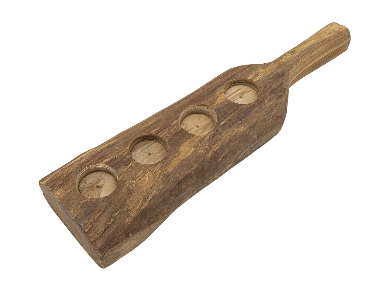 Świecznik Natura 5, Brązowy, 51x14x6 cm, Seven Design