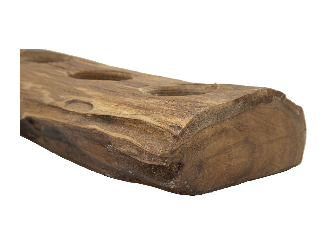 Świecznik Natura 5, Brązowy, 51x14x6 cm, Seven Design