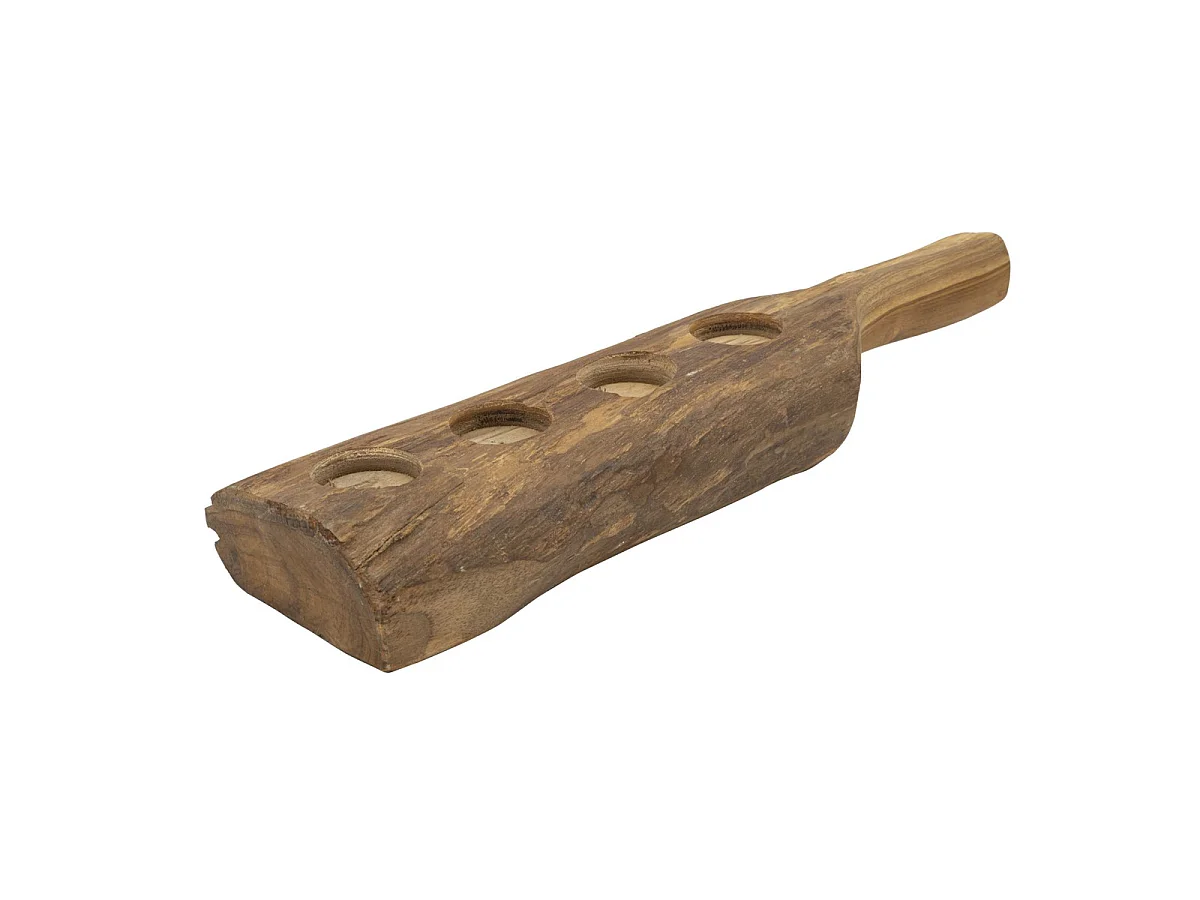 Kaarsenhouder Natura 5, Bruin, 51x14x6 cm, Seven Design